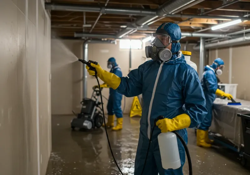 Basement Sanitization and Antimicrobial Treatment process in Captain Cook, HI