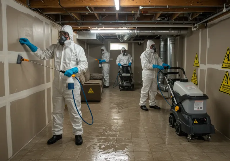 Basement Moisture Removal and Structural Drying process in Captain Cook, HI